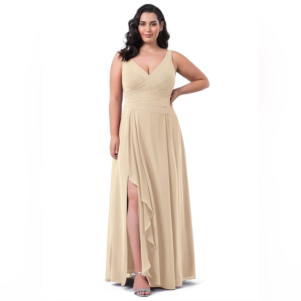 Azazie Kori Champagne Chiffon